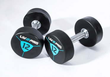 Гантели в уретане LIVEPRO 12 кг пара Premium Urethane Dumbbells