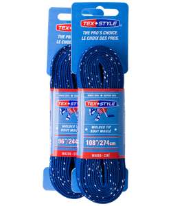 Шнурки для коньков с пропиткой W925, пара, 2,74 м, синие Tex Style УТ-00007792
