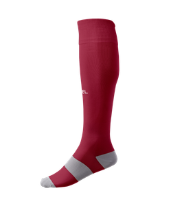 Гетры футбольные JÖGEL CAMP BASIC SOCKS, гранатовый/серый/белый JÖGEL УТ-00021432