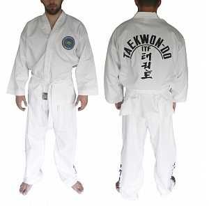 Кимоно для тхэквондо ИТФ с шелкографией, плотность 220-270 г/м2, размер 32-34/135, AX8 ATEMI 00000100364