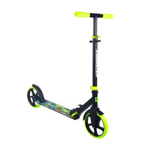 Самокат JE-SA200-53 200мм black-lime (фонарь и наклейка в подарок)