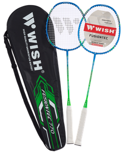 Набор для бадминтона Fusiontec 770K, 2 ракетки, синий/зеленый Wish УТ-00014742