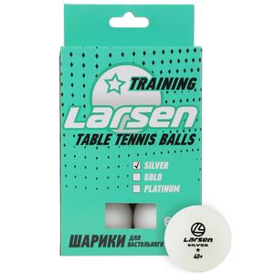 Шарики для н/т Larsen 8331 Silver 1 Star (6 шт.), ABS пластик, белые Larsen 369813