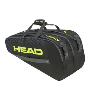 Сумка-чехол HEAD Base Racquet Bag M, 261413-BKNY, с карманом, на 6 тен.ракеток, черно-салатовый 76x32x28см