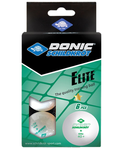 Мяч для настольного тенниса 1* Elite, 6 шт., белый Donic УТ-00019021