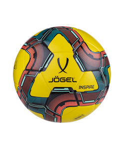 Мяч футзальный JOGEL Inspire №4, желтый/черный/красный