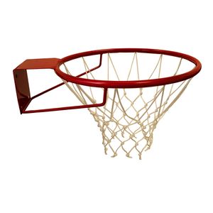 Кольцо баскет. № 7, MR-BRim7os, диам.450мм, ТРУБА 18мм с отверстиями, с сеткой и кронштейном, крас 7 MADE IN RUSSIA MR-BRim7os