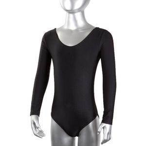 Купальник гимнастический длинный рукав лайкра черный GO-010 (разм. 34) COMBOSPORT 07952