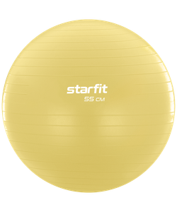 Фитбол GB-108 антивзрыв, 900 гр, желтый пастель, 55 см Starfit УТ-00020574
