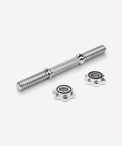 Гриф гантельный BB-107 d=25 мм, металлический, хромированный, 35 см Starfit УТ-00019083