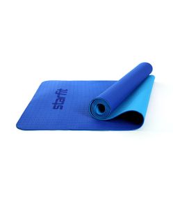 Коврик для йоги и фитнеса Core FM-201 173x61, TPE, темно-синий/синий, 0,4 см Starfit УТ-00018910