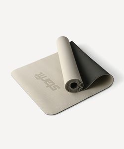 Коврик для йоги и фитнеса FM-201, TPE, 183x61x0,4 см, черный/серый Starfit ЦБ-00001689