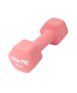 УЦЕНКА Гантель неопреновая DB-201 3 кг, коралловый Starfit ЦБ-00000658