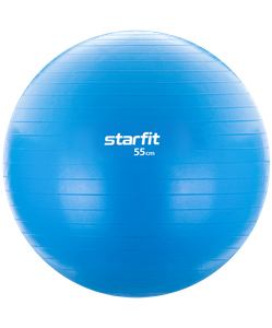 Фитбол GB-104, 55 см, 900 гр, без насоса, голубой, антивзрыв Starfit УТ-00016536