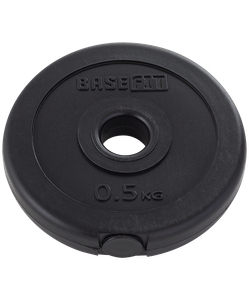 Диск пластиковый BB-203 0,5 кг, d=26 мм, черный BASEFIT УТ-00019750