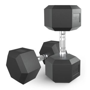 Гантель гексагональная UNIX Fit обрезиненная 27,5 кг, 2 шт. UNIX Fit™ DBHEX27_5x2