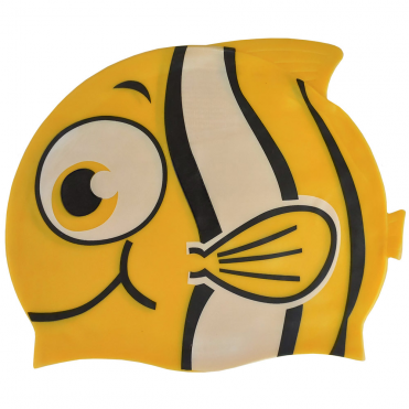 Шапочка для плавания детская силикон B31573 (желтая Рыбка) 10018471