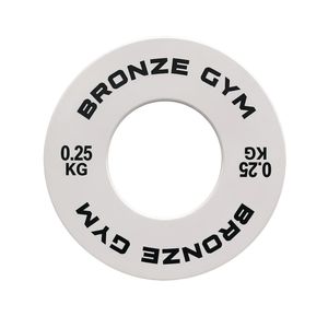 Диск калиброванный BRONZE GYM для пауэрлифтинга белый 0,25 кг