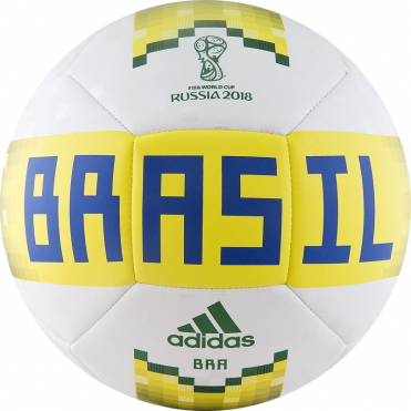 Мяч футбольный ADIDAS WC2018 Capitano CBF CF2310 размер 5 бело-желто-сине-зел