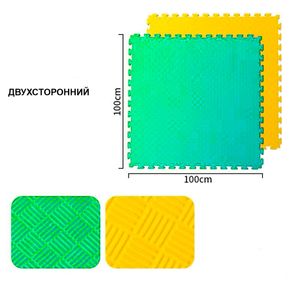 Будо-мат DFC 100 x 100 см, 20 мм, цвет желто-зеленый EVATAT-YG-100/100/2