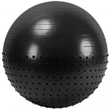 Мяч гимнастический Anti-Burst FBX-55-8 полу-массажный 55 см (черный) 10018854