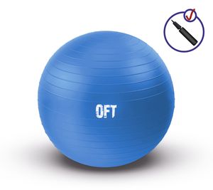 Гимнастический мяч 75 см синий с насосом Original FitTools FT-GBR-75BS