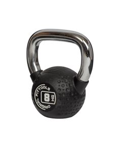 Гиря 8 кг с хромированной ручкой полиуретановая (CPU) Original FitTools FT-KB-CPU-8