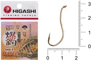 Крючок HIGASHI Karei R #15 #Gold