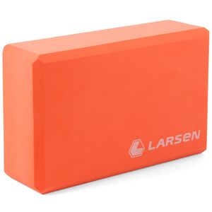 Блок для йоги Larsen EVA YB-02 оранжевый 22х15,2х7,6см Larsen 371131