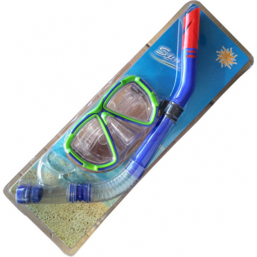 Набор для плавания маска трубка (синий) (ПВХ) R18008 10014590