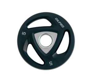 Диск олимпийский полиуретановый 5 кг OKPRO серый лого OKPRO OK2037A-500-G