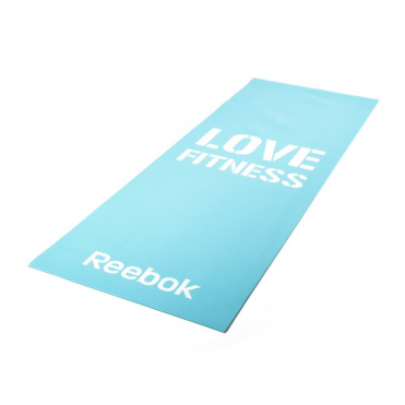 Фитнес-мат тонкий Reebok Love RAMT-11024BLL (голубой)