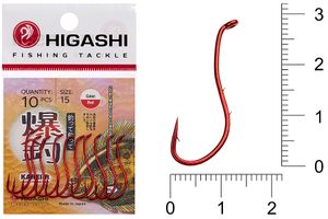 Крючок HIGASHI Karei R #15 #Red