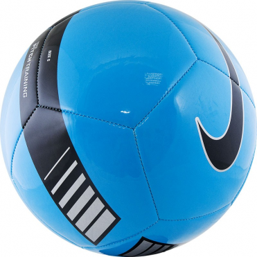 Мяч футбольный NIKE Pitch Training SC3101-413 размер 5 черно-голубой