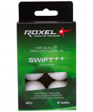 Мячи для настольного тенниса Roxel 2* Swift белый 6 шт. УТ-00015362
