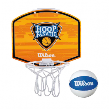 Набор для мини-баскетбола Wilson Hoop Fanatic Mini hoop kit WTBA00435 щит с кольцом мяч размер 1