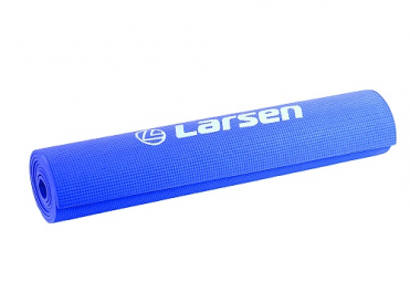 Коврик для фитнеса и йоги Larsen PVC синий 4 мм 354071