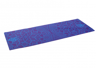 Коврик для фитнеса и йоги  Larsen PVC фиолетовый с принтом  5 мм 352557