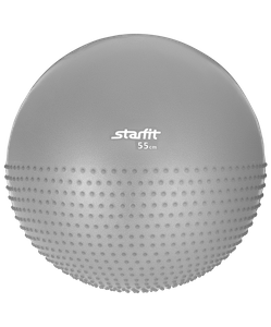 Мяч гимнастический полумассажный STAR FIT GB-201 55 см серый (антивзрыв) УТ-00007200