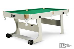 Бильярд BFG Compact Light 6 (Серый) (РП, серый (ЛДСП), ЛДСП_16, Manchester 45 Yellow green ш1,98м, Х/б сетка) BFG-KLSER6#Р.серый(ЛДСП).ЛДСП_16.Man45.1.98ygr.Хб