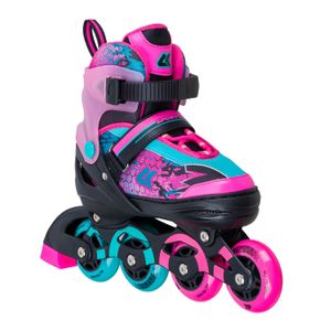 Раздвижные роликовые коньки CK-SK-A310-2 Pink (антистресс сквиш лапка в подарок) (S (29-32)) Alpha Caprice CK-SK-A310-2
