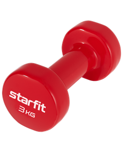 Гантель виниловая DB-101 3 кг, красный Starfit ЦБ-00001450