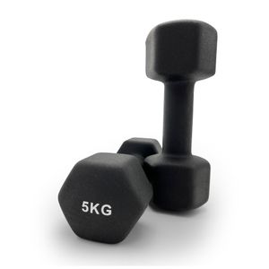 Гантель UNIX Fit неопреновая 5 кг Black, 2 шт. UNIX Fit™ DBNEO5BKx2