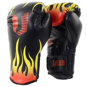 Перчатки бокс.(иск.кожа) Jabb JE-4077/Asia 77 Fire черный 10ун. Jabb 358938