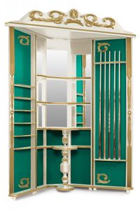 Кабинет Ренессанс Голд клен (Авт. № 3,Манчестер 60 yellow green ш1,95) КБ.РнГ.Кл#Авт.№3.Man60.1.95.ygr