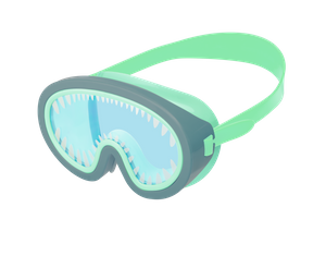 Очки-маска для плавания Croco Green, детский 25Degrees УТ-00019598