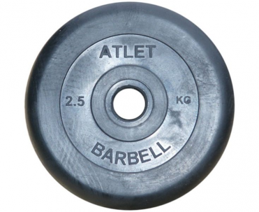 Диск обрезиненный BARBELL ATLET 2,5 кг / диаметр 26 мм MB BARBELL MB-AtletB26-2,5