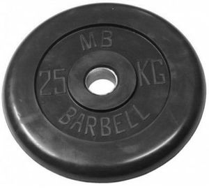 Обрезиненный диск Barbell 25 кг 50 мм MB-PltB51-25