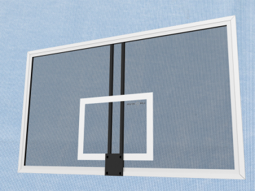 Щит баскетбольный тренировочный закаленное стекло 1200 х 900 мм из оргстекла 8 мм 1370 x 915 мм на металлической раме 2.62