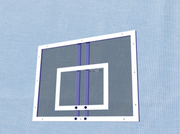 Щит баск. тренировочный 1200 х 800 мм оргстекло 6мм на метал.раме 2.56